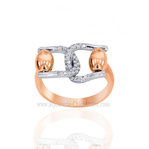 Bague femme en Or Bicolore  18 Carats Ref 57680 | Chichkhane