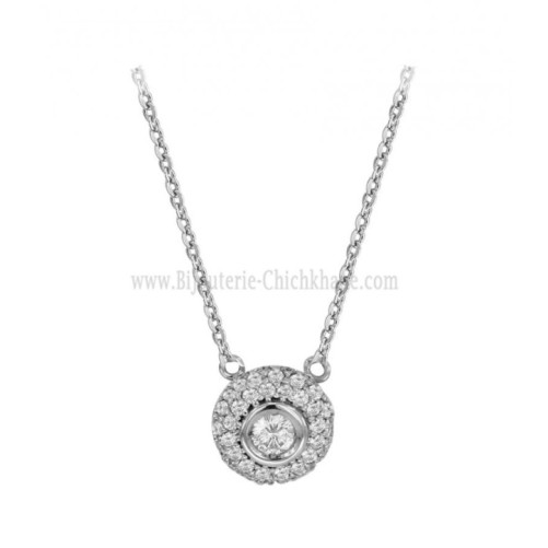 Collier femme en Or Blanc 18 Carats Ref 57671 | Chichkhane