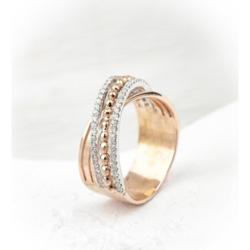 Bague femme en Or Bicolore  18 Carats Ref 67725 | Chichkhane