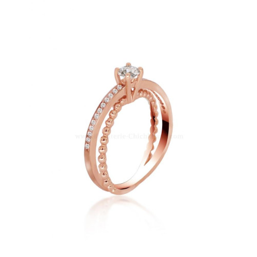 Solitaire femme en Or Rose 18 Carats Ref 57519 | Chichkhane