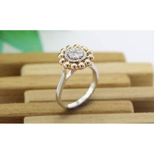 Solitaire femme en Or Bicolore  18 Carats Ref 57703 | Chichkhane