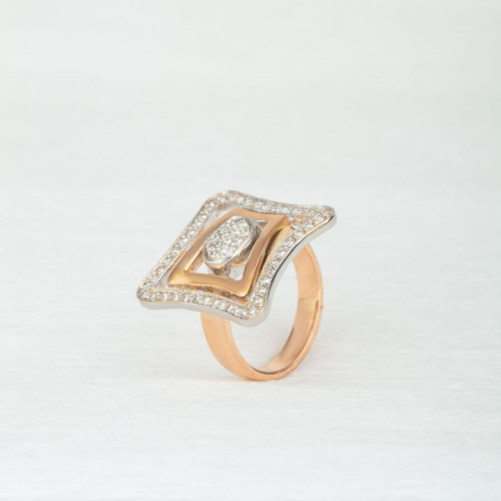 Bague femme en Or Bicolore  18 Carats Ref 20590 | Chichkhane