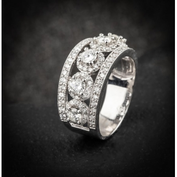 Bague femme en Or Blanc 18 Carats Ref 67691 | Chichkhane