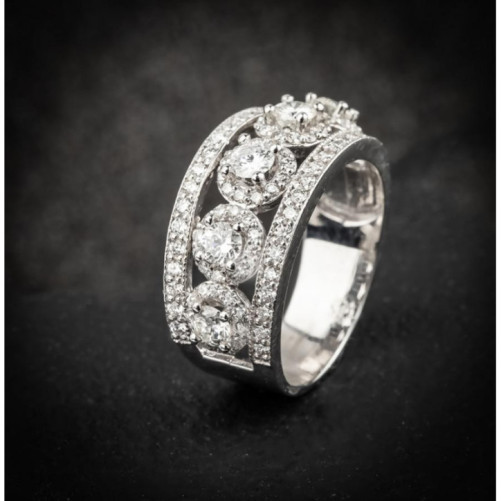 Bague femme en Or Blanc 18 Carats Ref 67691 | Chichkhane