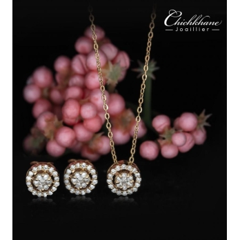 Ensemble femme en Or Rose 18 Carats Ref MO2245R | Chichkhane