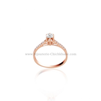 Solitaire femme en Or Rose 18 Carats Ref 56139 | Chichkhane