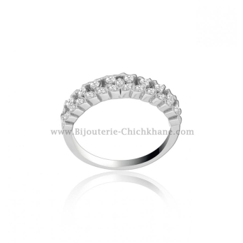 Alliance femme en Or Blanc 18 Carats Ref 56130 | Chichkhane
