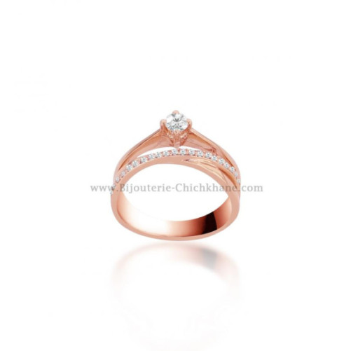 Solitaire femme en Or Rose 18 Carats Ref 56359 | Chichkhane