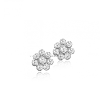 Boucles d'oreilles femme en Or Blanc 18 Carats Ref 56339 | Chichkhane