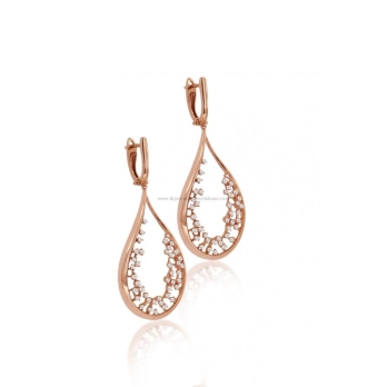 Boucles d'oreilles femme en Or Rose 18 Carats Ref 56024 | Chichkhane