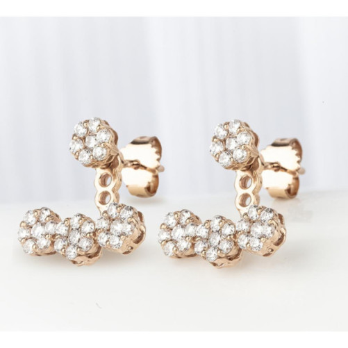 Boucles d'oreilles femme en Or Rose 18 Carats Ref 67612 | Chichkhane