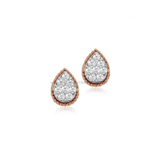 Boucles d'oreilles femme en Or Bicolore  18 Carats Ref 55468 | Chichkh