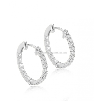 Boucles d'oreilles femme en Or Blanc 18 Carats Ref 55432 | Chichkhane
