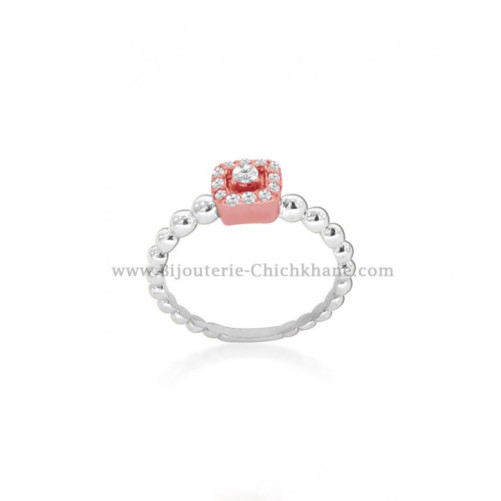 Solitaire femme en Or Bicolore  18 Carats Ref 55416 | Chichkhane