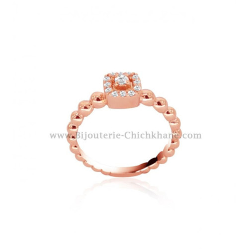 Solitaire femme en Or Rose 18 Carats Ref 55415 | Chichkhane