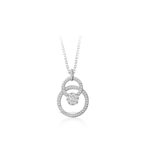Pendentif femme en Or Blanc 18 Carats Ref 25126 | Chichkhane