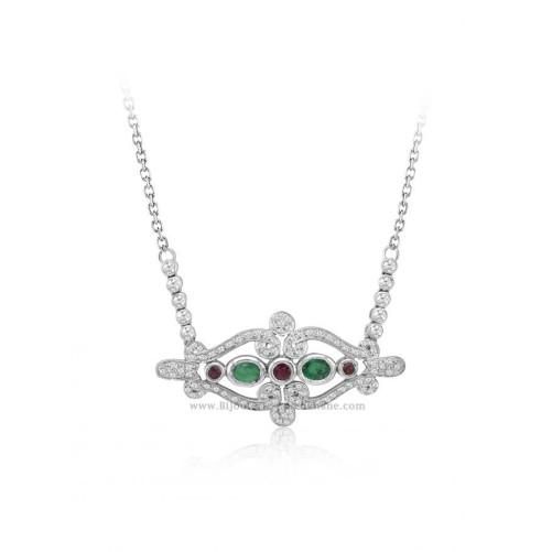 Collier femme en Or Blanc 18 Carats Ref 55397 | Chichkhane