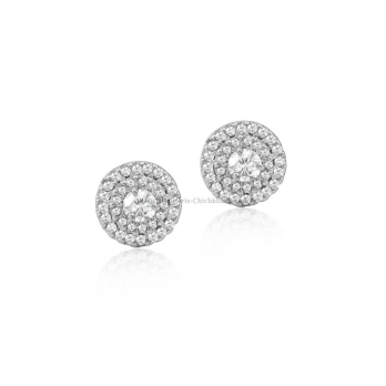 Boucles d'oreilles femme en Or Blanc 18 Carats Ref 51234 | Chichkhane