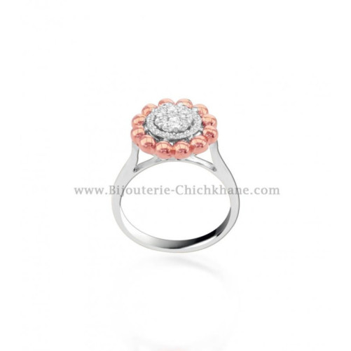 Solitaire femme en Or Bicolore  18 Carats Ref 55145 | Chichkhane