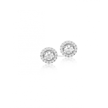 Boucles d'oreilles femme en Or Blanc 18 Carats Ref 51235 | Chichkhane