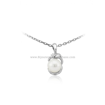 Pendentif femme en Or Blanc 18 Carats Ref 54682 | Chichkhane