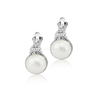Boucles d'oreilles femme en Or Blanc 18 Carats Ref 54864 | Chichkhane