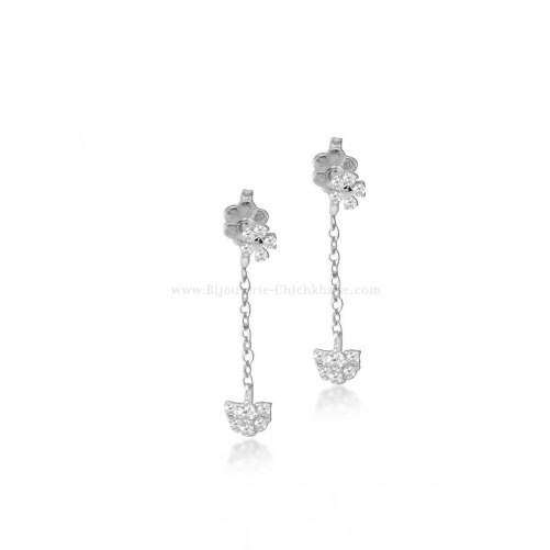 Boucles d'oreilles femme en Or Blanc 18 Carats Ref 54841 | Chichkhane