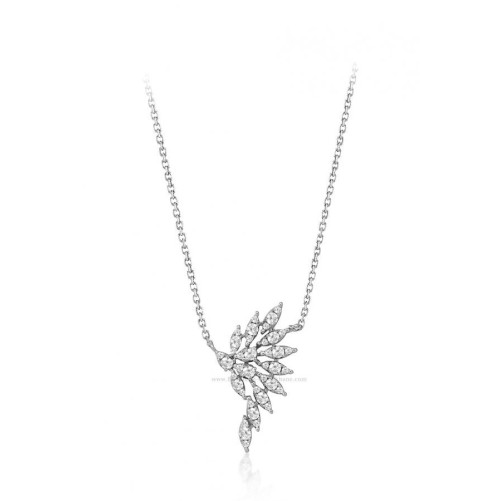 Collier femme en Or Blanc 18 Carats Ref 54838 | Chichkhane