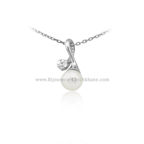 Pendentif femme en Or Blanc 18 Carats Ref 54685 | Chichkhane