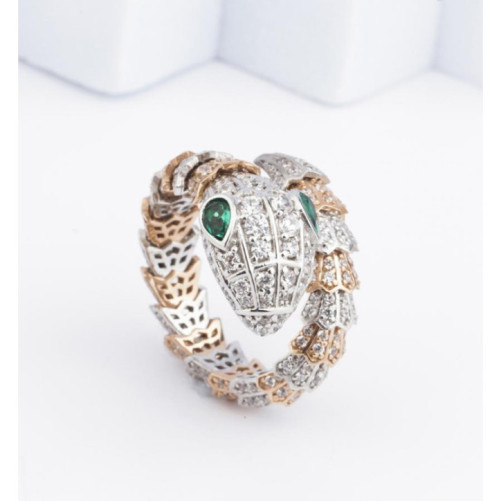 Bague femme en Or Bicolore 18 Carats Ref 66756 | Chichkhane