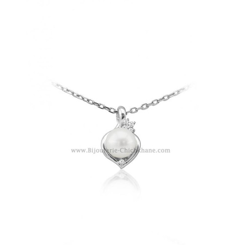 Pendentif femme en Or Blanc 18 Carats Ref 54679 | Chichkhane