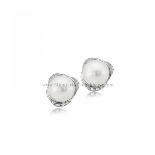 Boucles d'oreilles femme en Or Blanc 18 Carats Ref 54677 | Chichkhane