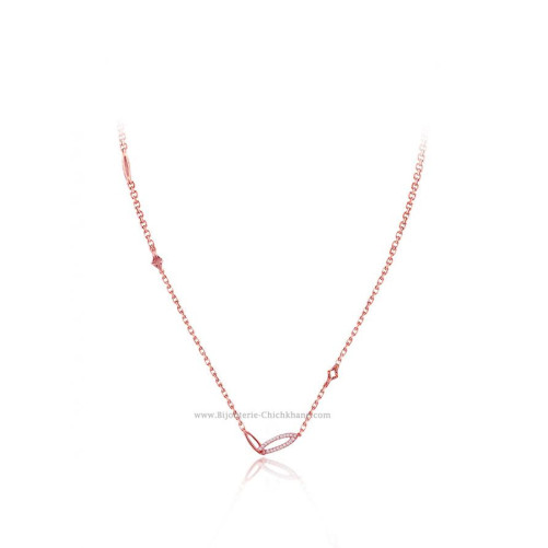 Collier femme en Or Rose 18 Carats Ref 54649 | Chichkhane