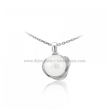 Pendentif femme en Or Blanc 18 Carats Ref 54676 | Chichkhane