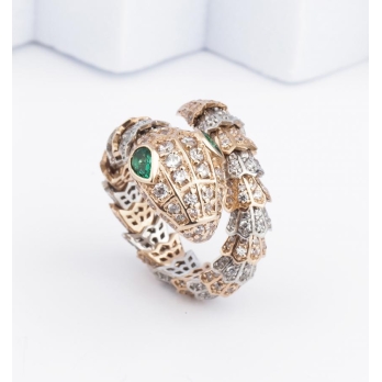 Bague femme en Or Bicolore 18 Carats Ref 66755 | Chichkhane