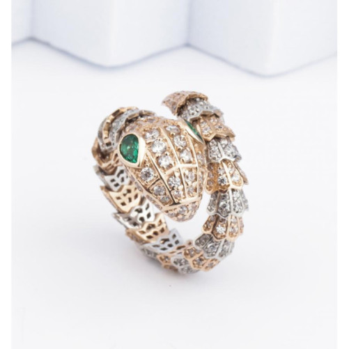 Bague femme en Or Bicolore 18 Carats Ref 66755 | Chichkhane
