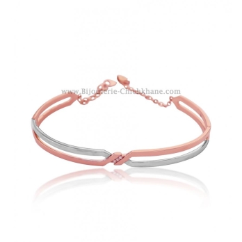 Gourmette femme en Or Bicolore  18 Carats Ref 54589 | Chichkhane