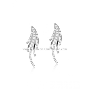 Boucles d'oreilles femme en Or Blanc 18 Carats Ref 54639 | Chichkhane