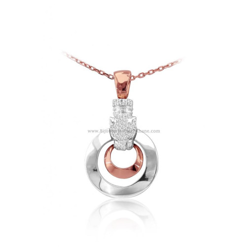 Pendentif femme en Or Bicolore  18 Carats Ref 54585 | Chichkhane