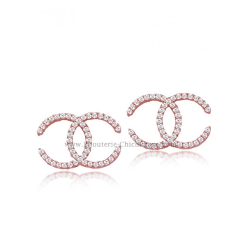 Boucles d'oreilles femme en Or Rose 18 Carats Ref 54579 | Chichkhane