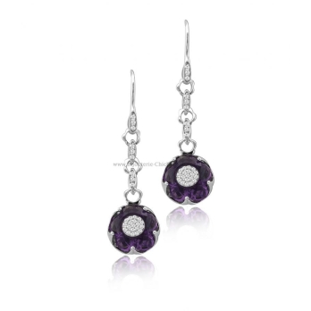 Boucles d'oreilles femme en Or Blanc 18 Carats Ref 54304 | Chichkhane