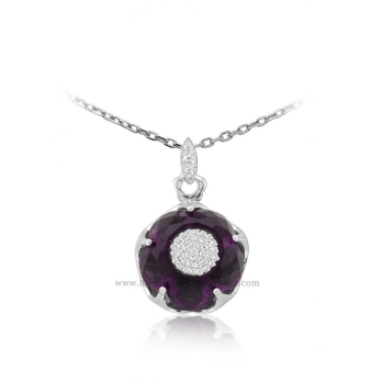 Pendentif femme en Or Blanc 18 Carats Ref 54303 | Chichkhane