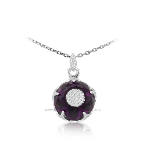 Pendentif femme en Or Blanc 18 Carats Ref 54303 | Chichkhane