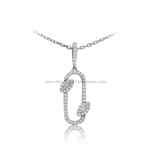 Pendentif femme en Or Blanc 18 Carats Ref 54298 | Chichkhane