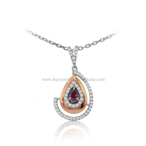 Pendentif femme en Or Bicolore 18 Carats Ref 54290 | Chichkhane