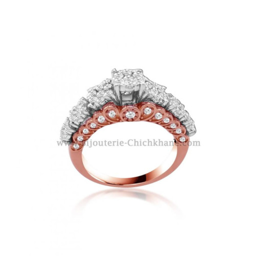 Solitaire femme en Or Bicolore  18 Carats Ref 53889 | Chichkhane
