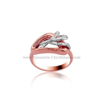 Bague femme en Or Bicolore  18 Carats Ref 54022 | Chichkhane