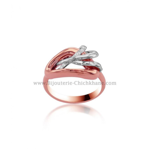 Bague femme en Or Bicolore  18 Carats Ref 54022 | Chichkhane