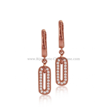 Boucles d'oreilles femme en Or Rose 18 Carats Ref 54019 | Chichkhane