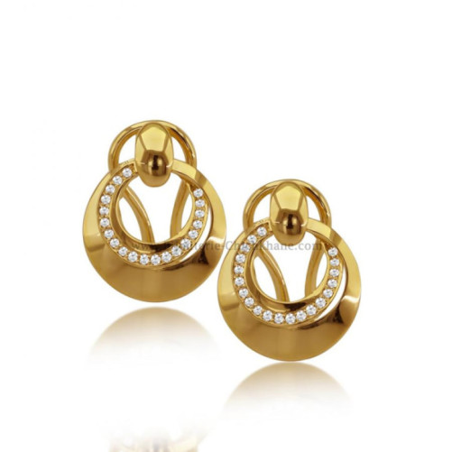Boucles d'oreilles femme en Or Jaune 18 Carats Ref 54011 | Chichkhane